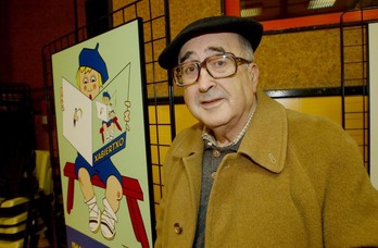 Ixaka Lopez-Mendizabalen seme Xabier, 2003an.