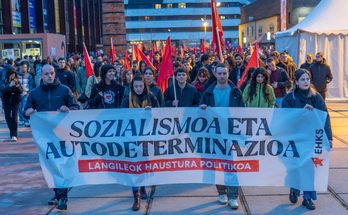 Durangoko Landako Gunetik abiatu da EHKS-ren manifestazioa.