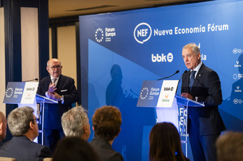 Iñigo Urkullu durante su intervención en el Fórum Europa Tribuna Euskadi.