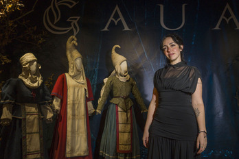 Nerea Torrijos, en la exposición de Jantziaren Zentroa.