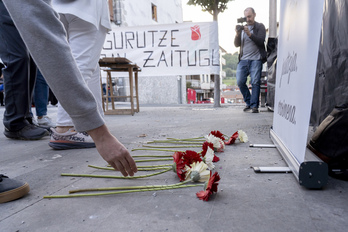 Gurutze Iantziren omenez egindako ekitaldia Urnietan. 1993an hil zen, Guardia Zibilaren kuartel batean.