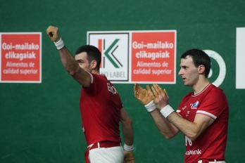 Binakako Txapelketako kanporaketako partida Altuna III.ak eta Ezkurdiak Zabalaren eta Martijaren kontra.